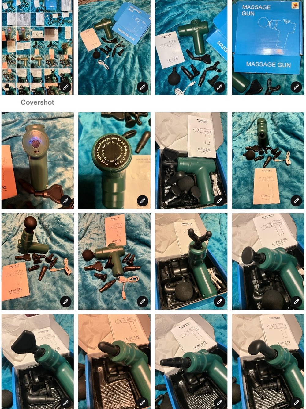 Wireles Massage Gun 6 speed 8 Attachment Percussion DeepTissue Muscle Vibrate NW